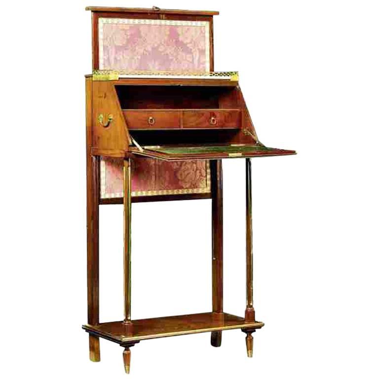 19th Century Chinese Hardwood Folding Traveling Desk Table For French 19th Century Gany Travel Writing Desk