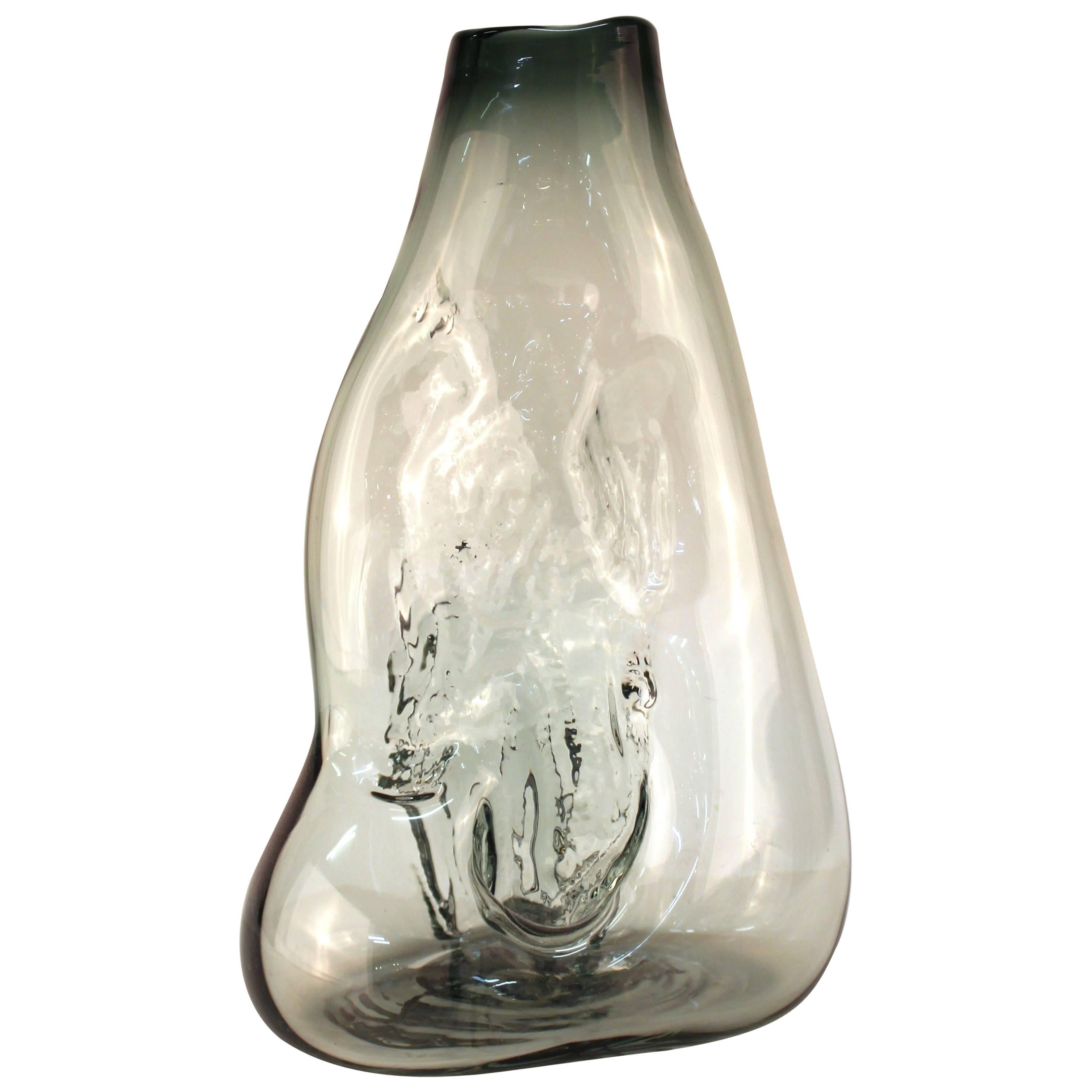 Free-Form Blown Glass Vase by Don Shepherd
