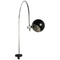 Large Bow Lamp in Black and Chrome Lacquered Metal