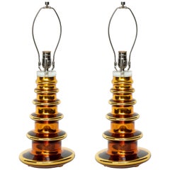 Johansfors Gold Mercury Glass TOTEM Lamps