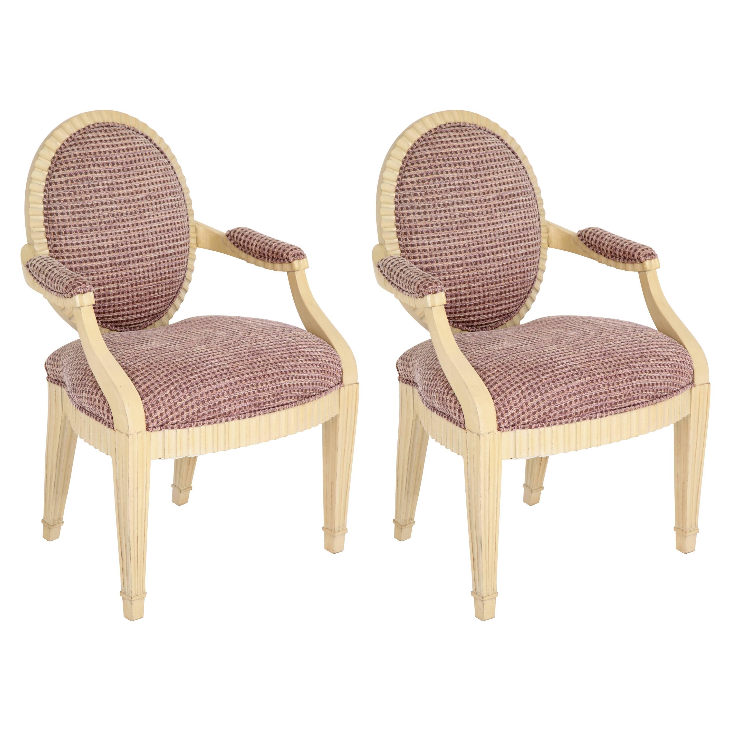 Pair of Custom Steve Chase Dining Chairs