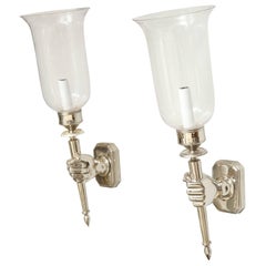 Pair of Silverplate Wall Sconces