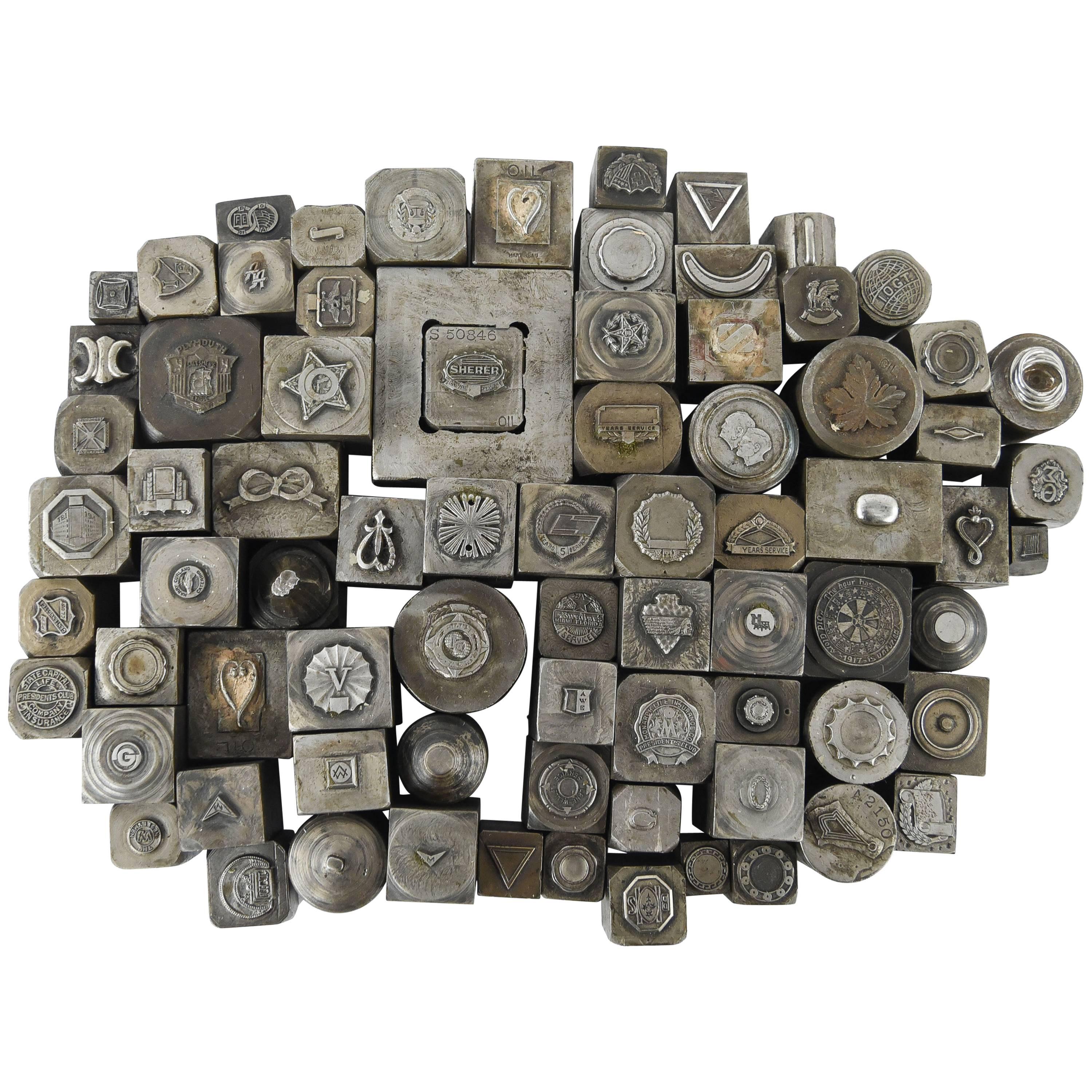 Antique Metal Die Stamp/Seal Collection