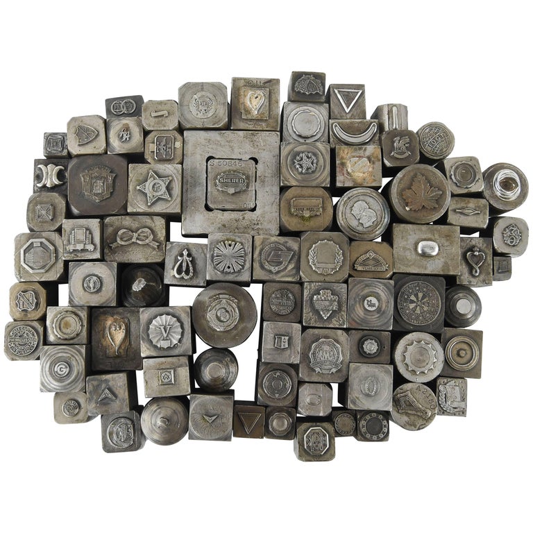 Antique Metal Die Stamp Seal Collection For Sale At 1stdibs