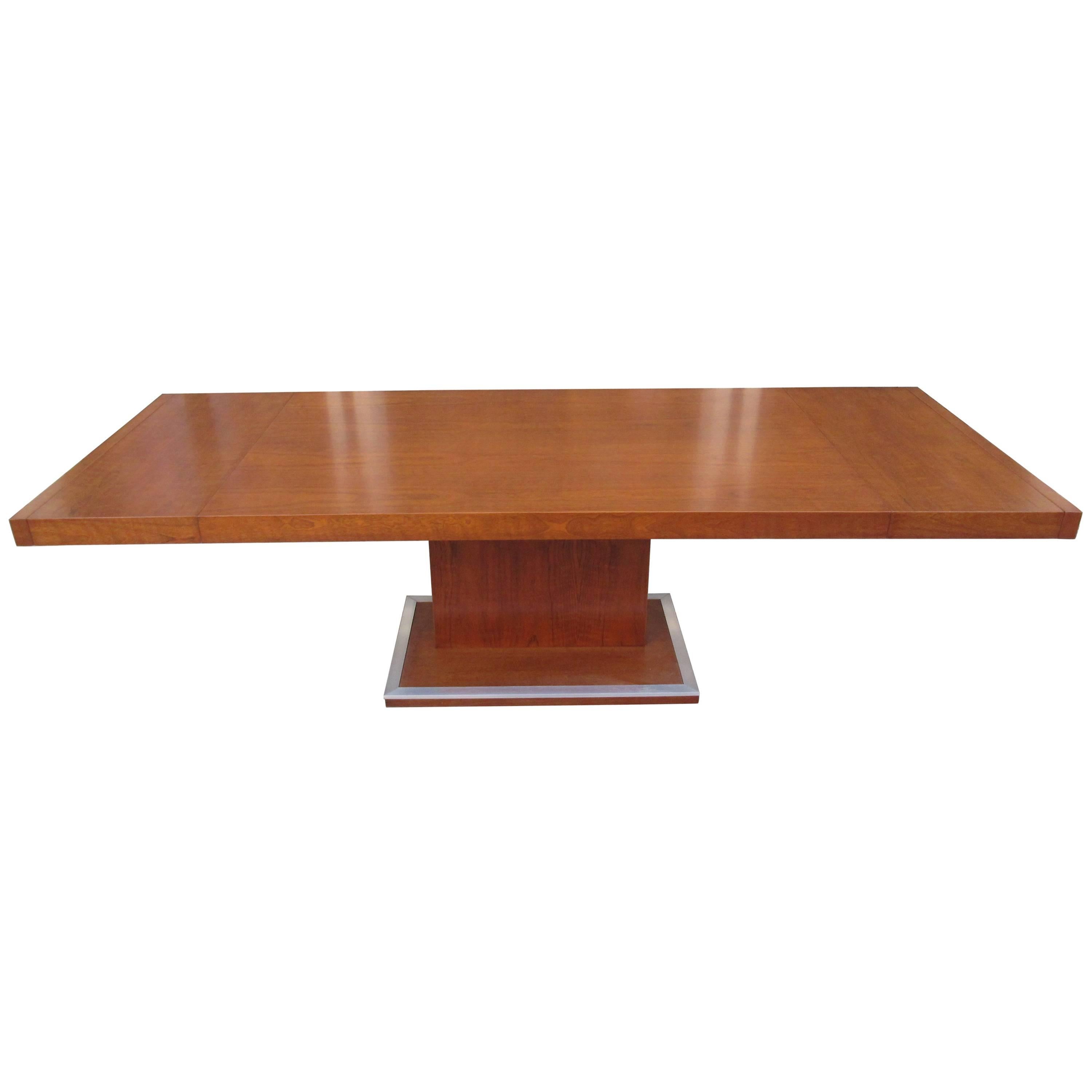 Milo Baughman for Founders Walnut Extension Dining Table