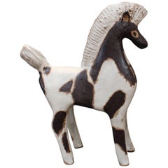Ceramic Two-Toned Horse by Bruno Gambone, circa 1970s
