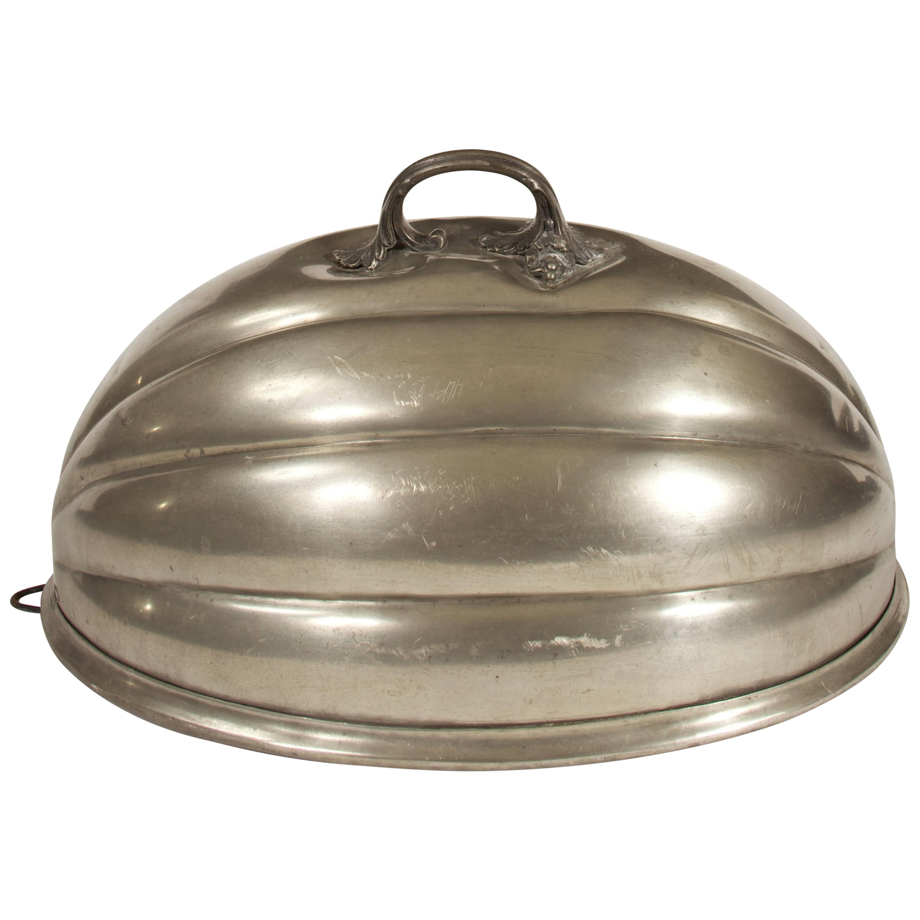 Cúpula para carne o comida en forma de melón del siglo XIX