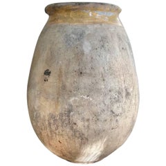 Very Large 19th Century French Biot Olive Jar