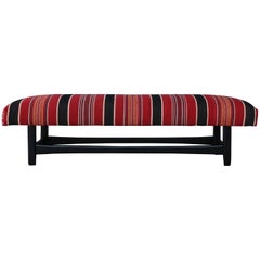 Bench Upholstered in a Vintage Wool Textile