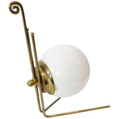 Brass "Fiddlehead" Table Lamp