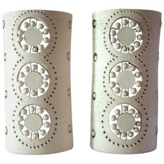 Georges Pelletier, Pair of Sconces, Ceramic, Signed, circa 1970, France