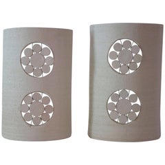 Georges Pelletier Pair of Sconces Ceramic Signed, circa 1970, France