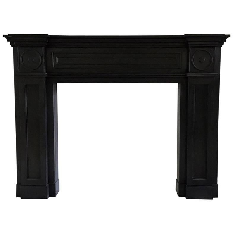 Bold Fireplace Mantle in Black Marble 