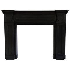 Bold Fireplace Mantle in Black Marble