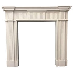Neoclassical Fireplace in Portland Stone of Small Scale