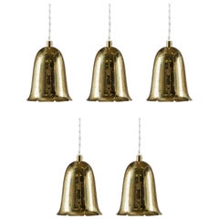 Swedish Mid Century Pendants in Perforated Brass by Boréns