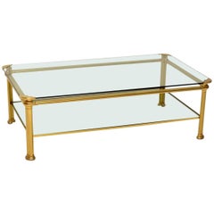 1970s Vintage Italian Brass Coffee Table Signed ‘Mara’