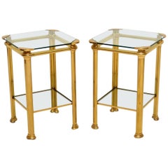 1970s Pair of Vintage Italian Brass Tables Signed ‘Mara’