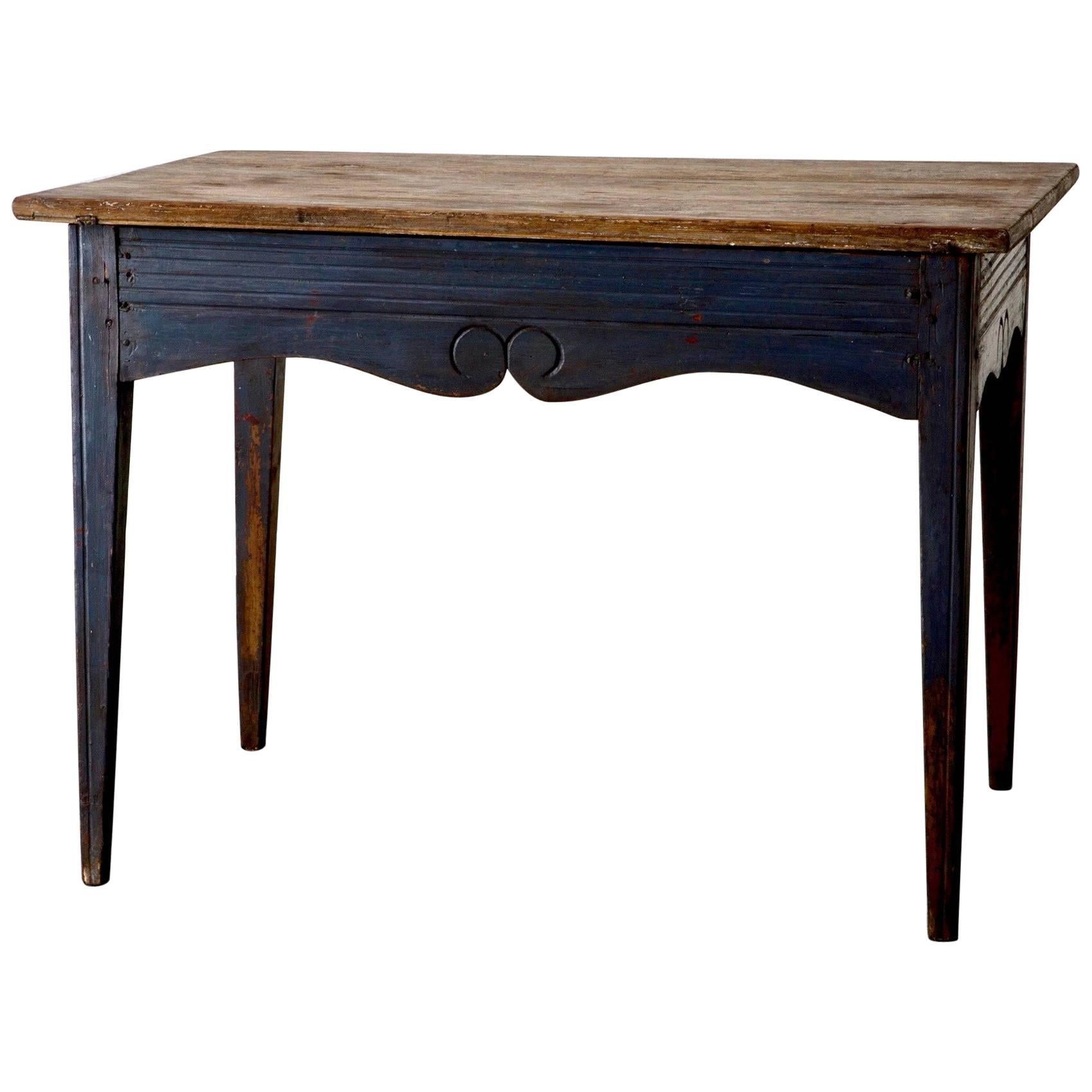 Table Swedish Blue 19th Century Sweden