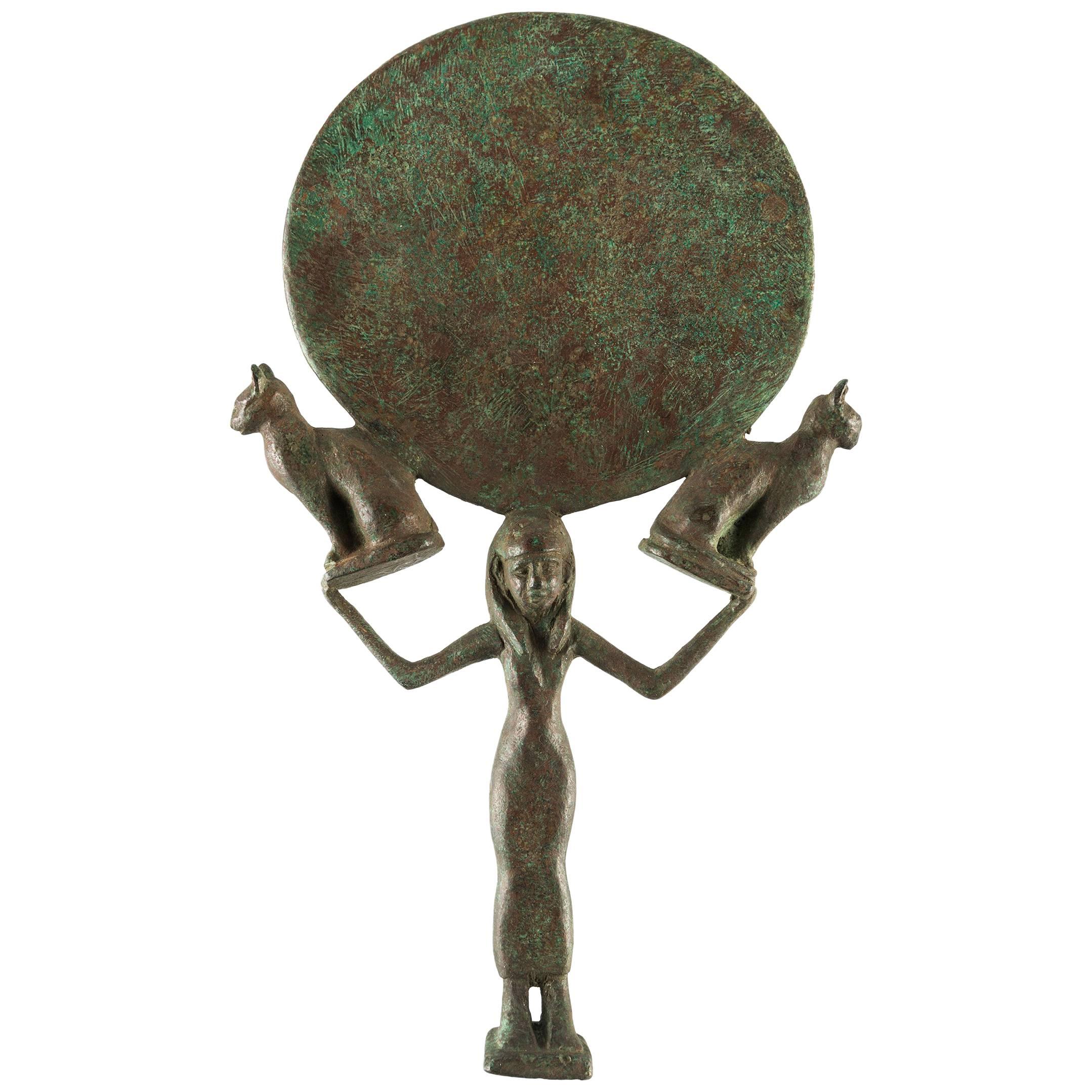 Ancient Egyptian Bronze Mirror  For Sale