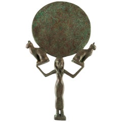 Antique Ancient Egyptian Bronze Mirror 