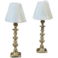 Pair of Edwardian Brass Candlesticks