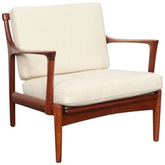 Swedish Midcentury Walnut Lounge Chair by Bertil Fridhagen