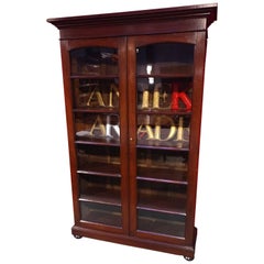 19th Century Walnut Two Door Bookcase
