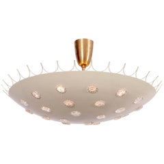 Emil Stejnar Bowl Flush Mount Ceiling Light Chandelier by Rupert Nikoll