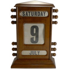 Antique English Perpetual Desk Calendar