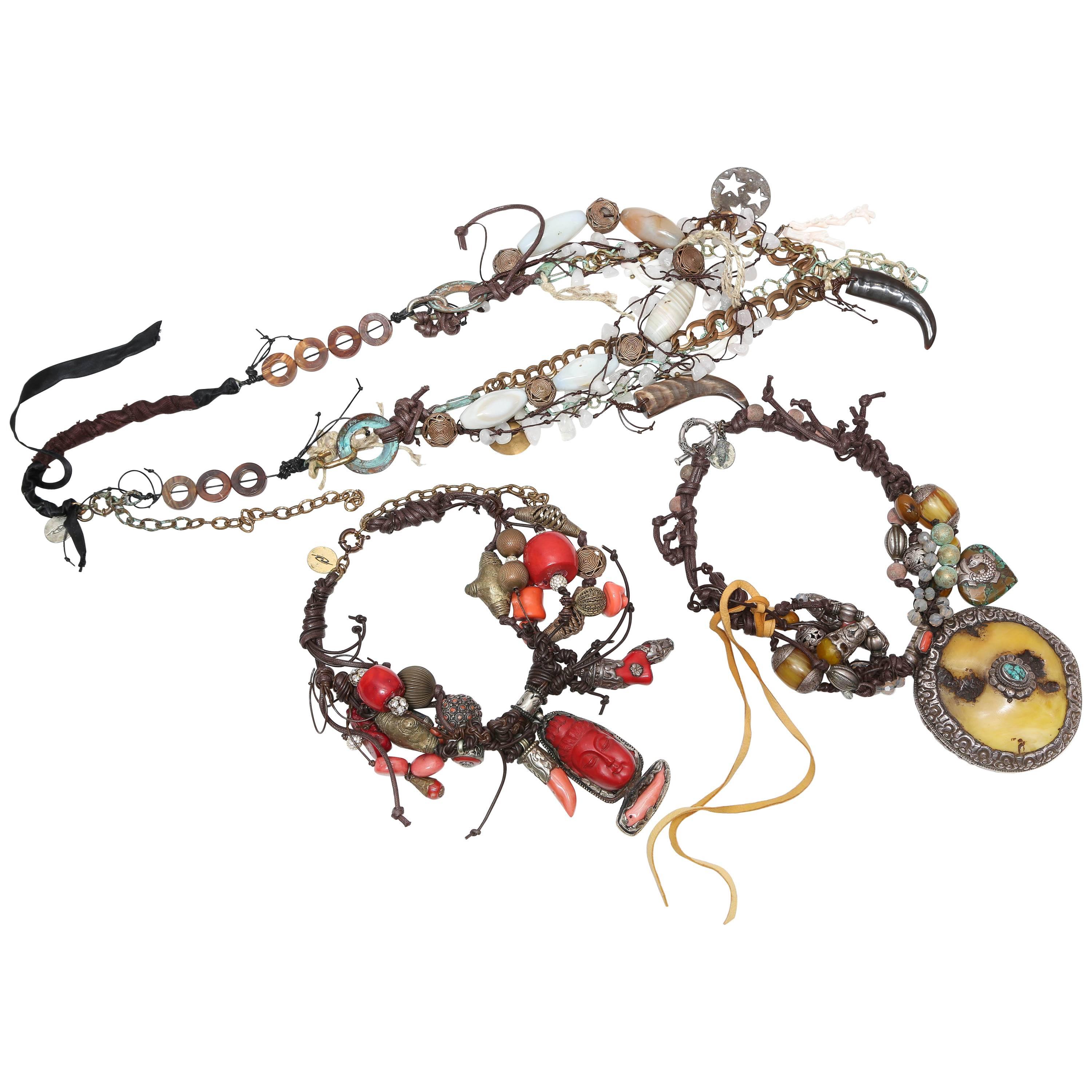 Marzia Z Jewelry Designer, Italy, Unique Necklaces, with Ethnic, Antique Symbols
