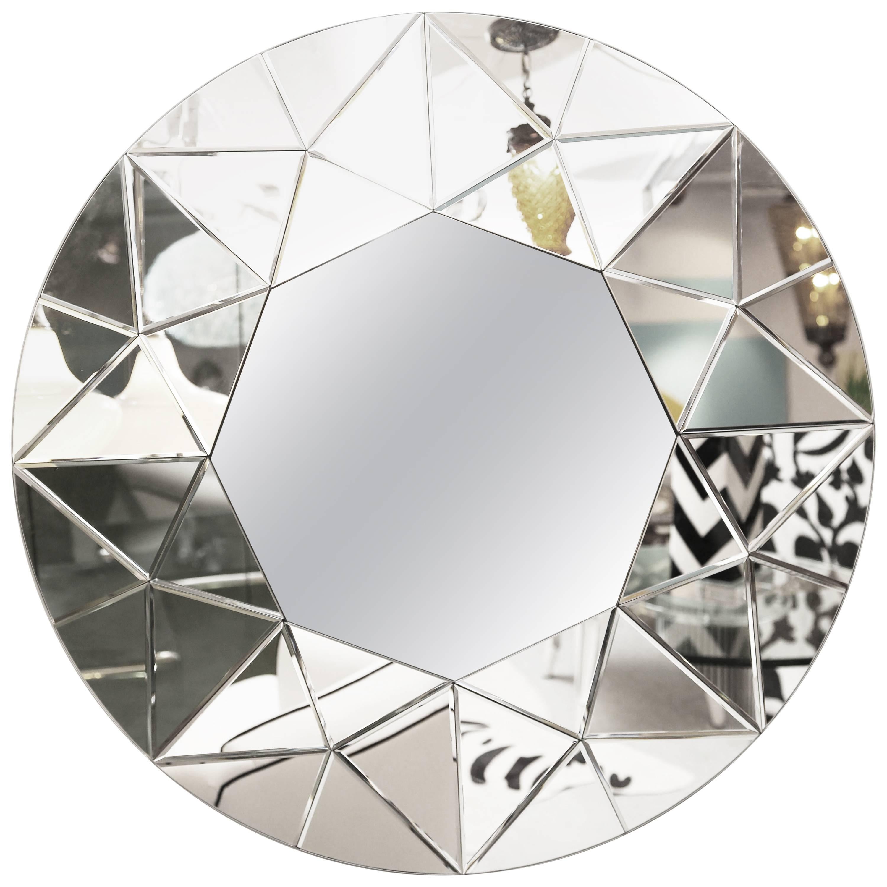 SALE!SALE!SALE!  MIRROR, ROUND BEVELED LARGE Elegant, Contemporary  was $2500 For Sale