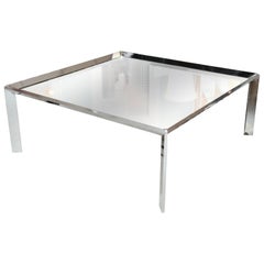 SALE! SALE! SALE! MIRROR COFFEE TABLE with Steel  legs, Contemporary, Chic