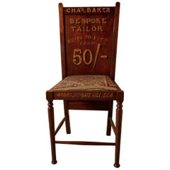 Used Mahogany Bedroom Chair and Trouser Press, Gentleman’s Outfitter Shop Display