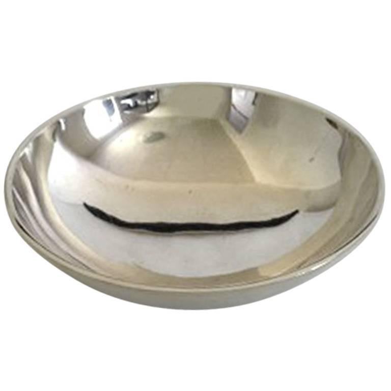 Hans Hansen Sterling Silver Bowl Designed by Karl Gustav Hansen #406 For Sale