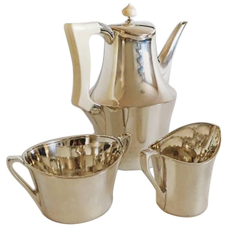 Hans Hansen Sterling Silver Coffee Set #457