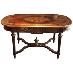 19th Century Napoleon III French Boulle Marquetry Desk