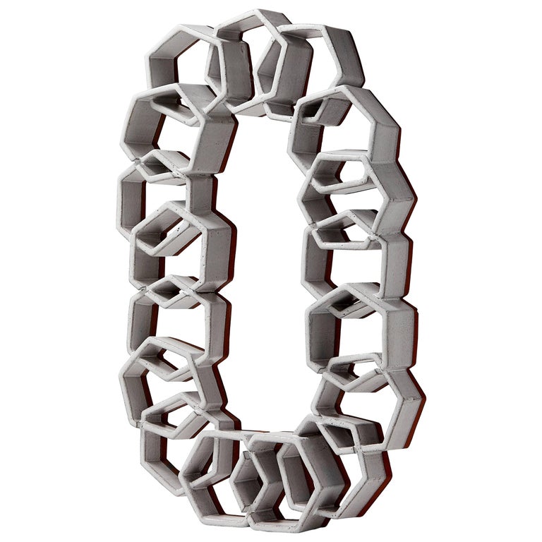 Hexagon Ceramic Sculpture by Ben Medansky For Sale at 1stDibs