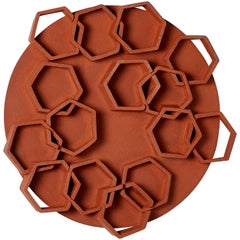 Hexagon Ceramic Wall Sculpture by Ben Medansky