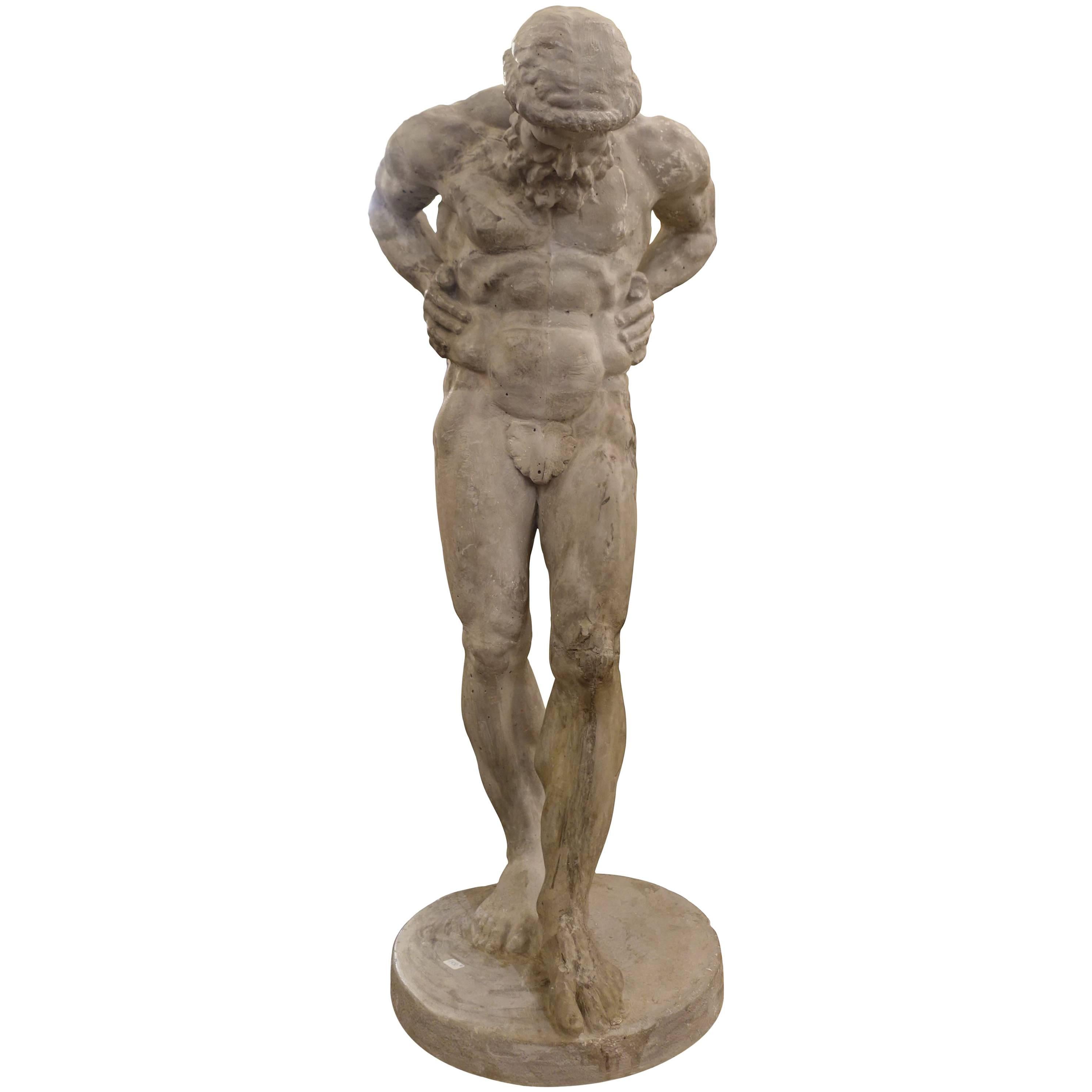 19th Century Plaster Sculpture of Atlas, France
