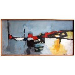 Margit Ruben California Abstract Modern Oil on Board Painting