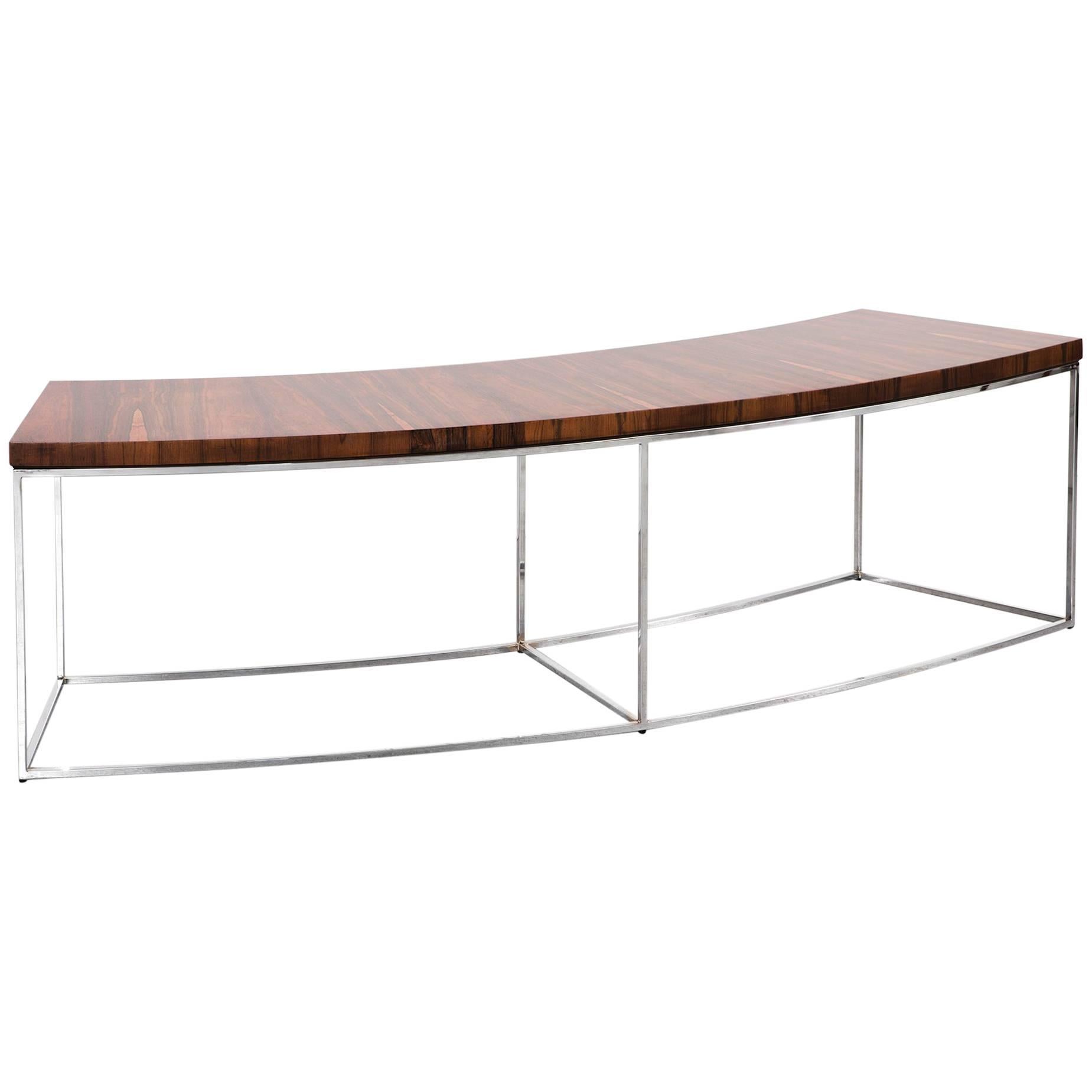 Milo Baughman Mid-Century Modern Rosewood Bench, Sofa Table For Sale