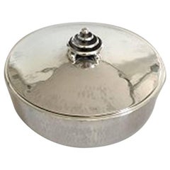 Hans Hansen Lidded Box in Sterling Silver by Karl Gustav Hansen