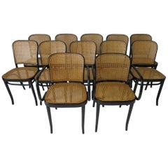 A Set Of 12 Thonet Josef Hoffmann Prague Dining Chairs