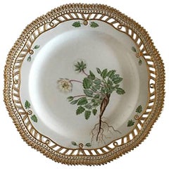 Royal Copenhagen Flora Danica Luncheon Plate #20/3554 with Pierced Border