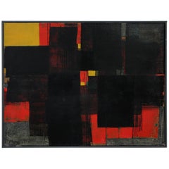 Gunnar S. Gundersen Olio astratto su tela, 1957
