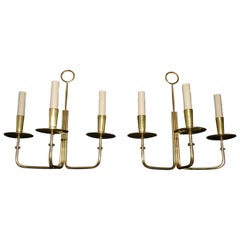 Sexy Midcentury Brass Sconces Design by Tommi Parzinger