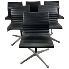 Set of Six Charles Eames Aluminium Group Chairs, Herman Miller Set of Six Charles Eames Aluminium Group Chairs, Herman Miller