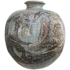 Vase ou vase en céramique monumental de Frans Wildenhain
