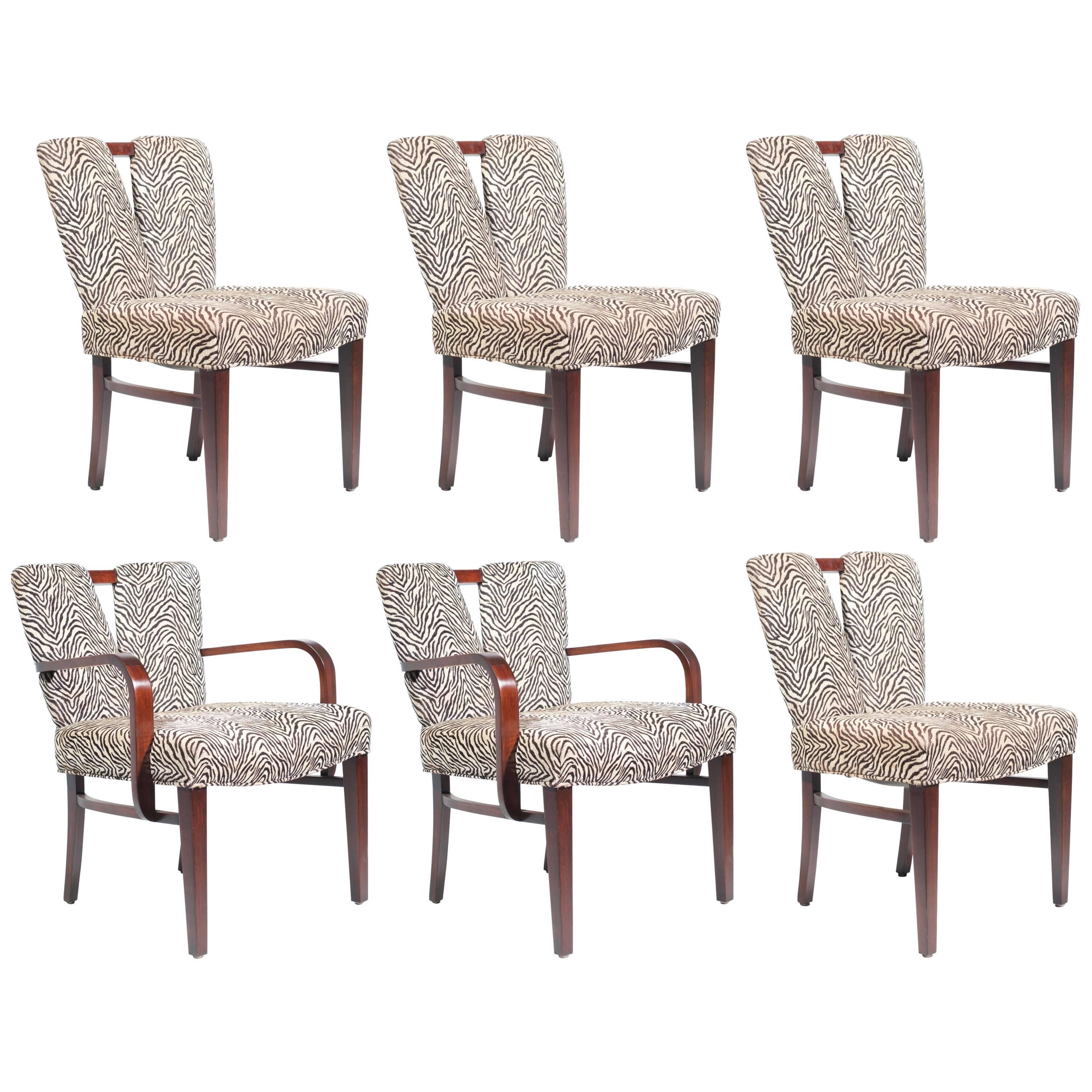 Set of Six Paul Frankl for Johnson "Corset" Dining Chairs For Sale